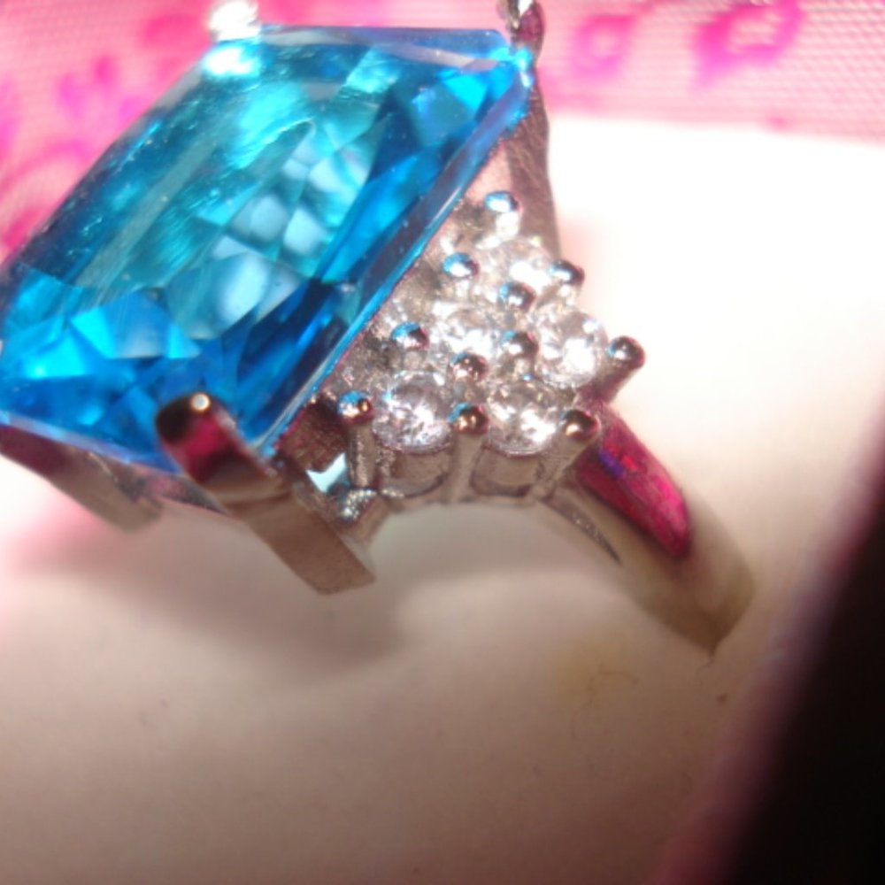 JTV Beautiful Lab Gen Blue sapphire size 9 - Picture 2 of 2
